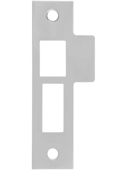 3 7/8-Inch Solid Brass Mortise Lock Strike Plate in Polished Nickel.